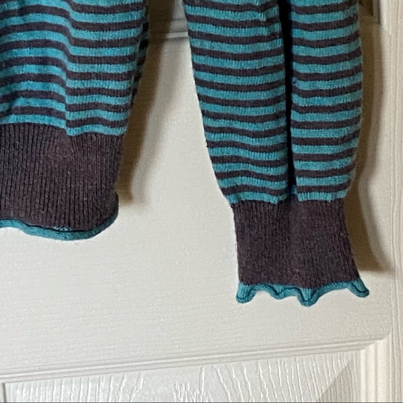 Boden Gray & Teal Striped Button Cardigan - Picture 5 of 9